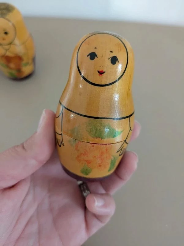 Lot of genuine Russian wooden Matrioshka dolls made USSR – photo 7